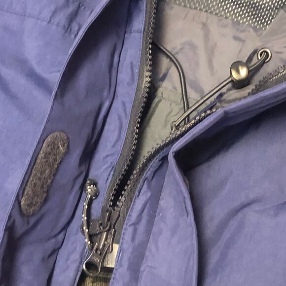 Solstice Microshed Blue Velcro Zippered Ski Snow Jacket Parka Size Large - Picture 7 of 16